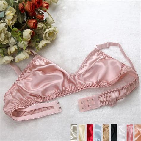 Pure Silk Bras Double Faced Silk Seamless Ultrathin Underwear 100