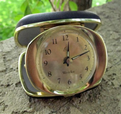 Vintage Westclox Travel Clock Retro Alarm Clock