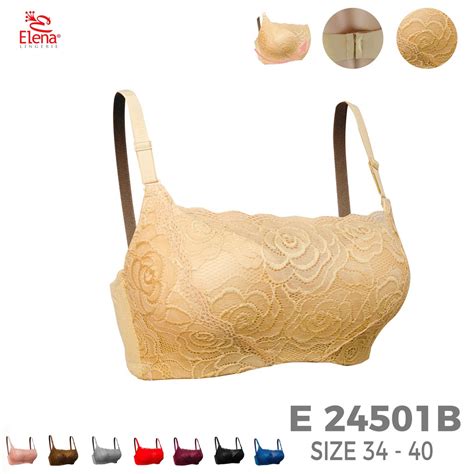 Jual Elena E 24501 Bra Kemben Kawat Busa Tipis Cup B Kait 3 Brokat