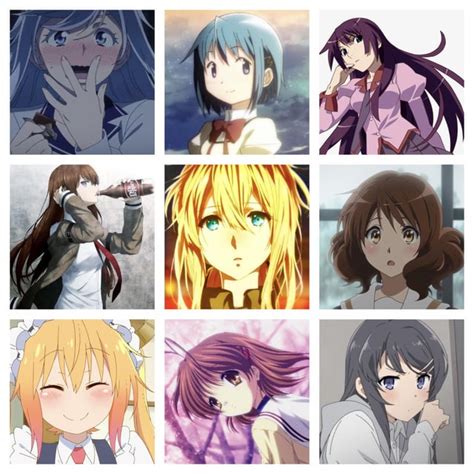 Here’s A 3x3 Of My Favorite Female Characters In Anime R Myanimelist