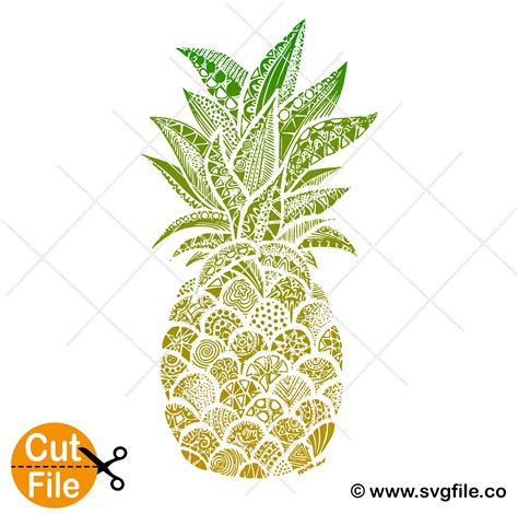 Pineapple Mandala Svg 001 099 Cent Svg Files Life