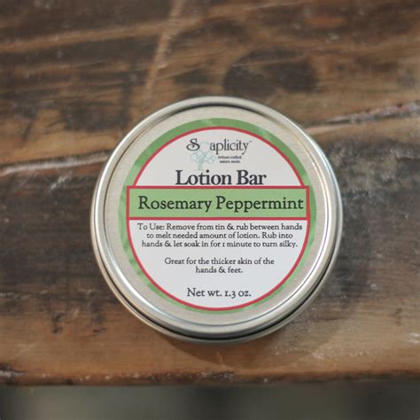 Rosemary Peppermint Lotion Bar Soaplicity