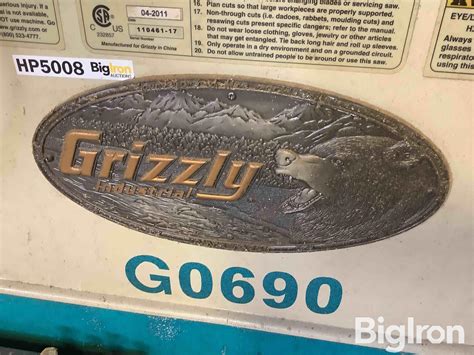 Grizzly G Table Saw With Riving Knife Bigiron Auctions