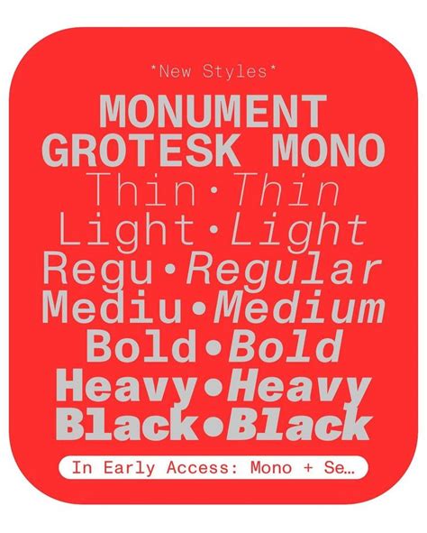 Dinamo Typefaces On Instagram MonumentGrotesk Aka Mono Ment Grotesk