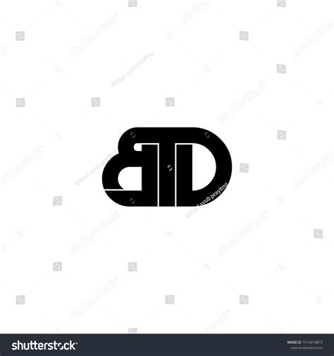 letra btd diseño original del logotipo vector de stock libre de