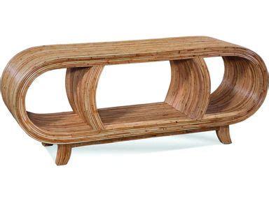 A Wooden Shelf With Two Curved Sections On It