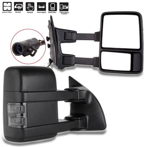 Scitoo Towing Mirrors Tow Mirrors Black Truck Mirrors Fit For