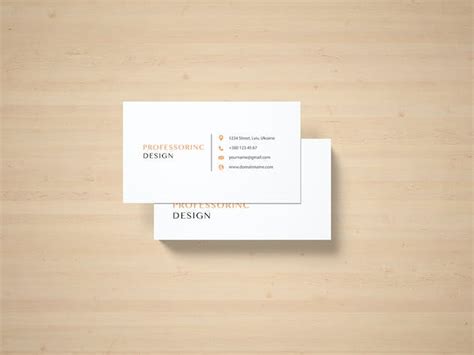 3 5x2 Business Card Mockup Design Template Place