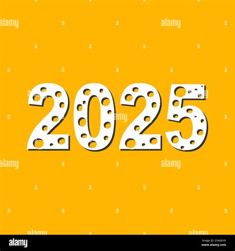 New Year 2025 Typography Text Number For Celebration New Year Holiday