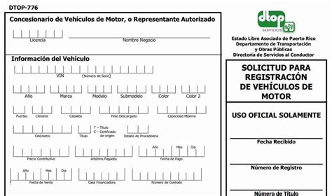 Formulario Dtop Dis Cesco Citas Puerto Rico