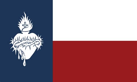 Texas Sacred Heart Of Jesus Flag Tradflags