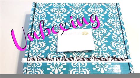 Unboxing My Erin Condren 18 Month Vertical Neutral YouTube