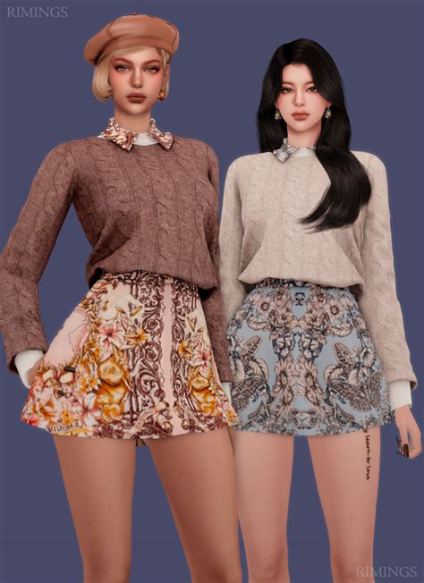 RIMINGS Dreaming Outfit Set RIMINGS In 2024 Outfit Set Sims Sims 4