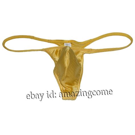 Men S Shiny G String Swim Thong Bikini Underwear Male Jockstrap Tangas G String EBay