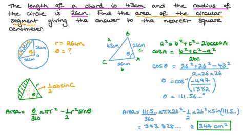 Question Video Finding The Area Of A Circular Sector Given Its Radius