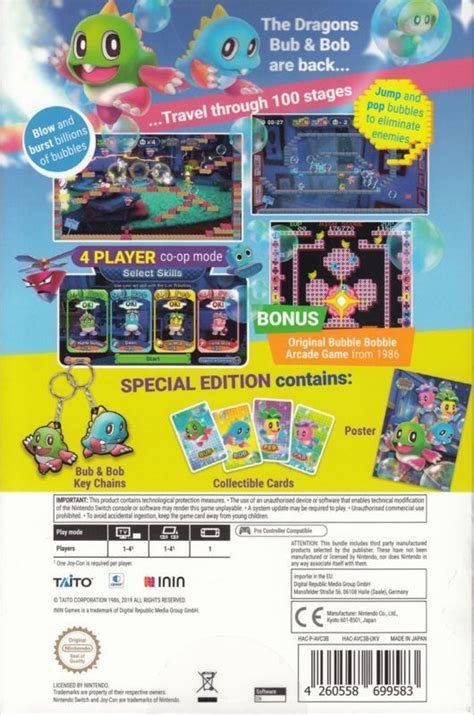 Bubble Bobble 4 Friends Box Shot For Nintendo Switch Gamefaqs