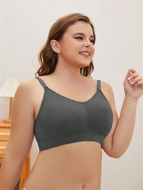 Plus Size Seamless Wireless Bra Set 3pcs Shein Usa