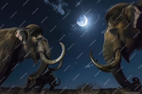 Premium AI Image | Prehistoric mammoth an ancient giant of the ice age ...