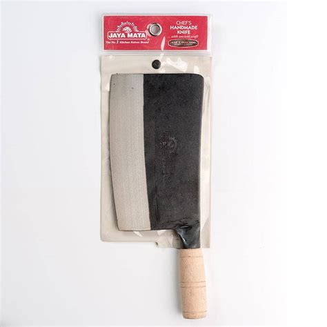 Jaya Mata Mm Thick Wooden Handle Black Steel Bone Knife Jm