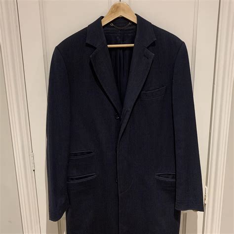 Charles Trywhitt Dark Grey Overcoat Thinner Depop