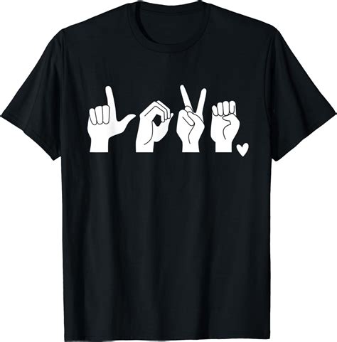 Asl Love American Sign Language T Shirt