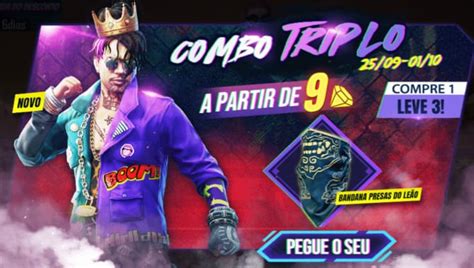 Combo Triplo Nova Skin Rei Do Ringue Cad A Barba Mania Free Fire