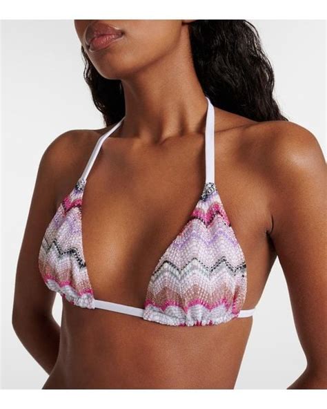 Missoni Zig Zag Crochet Bikini In White Lyst