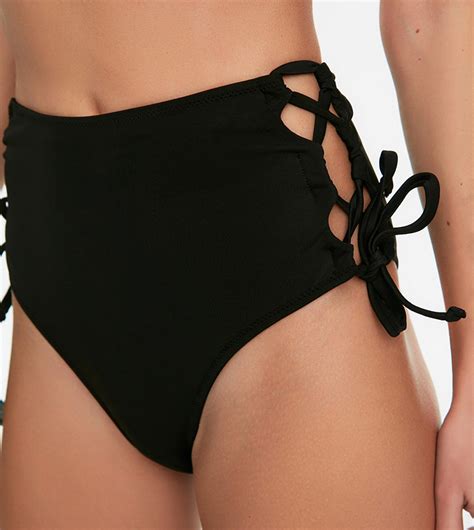 Buy Trendyol Tie Up High Cut Bikini Brief In Black 6thStreet Qatar