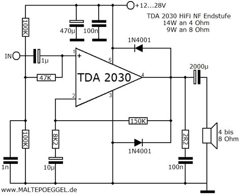 Tda Datasheet Audio Amplifier Circuits Pinout Off