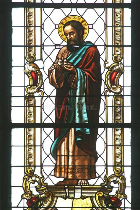 Saint Joachim Stained Glass Window In The Church Of The Assumption In