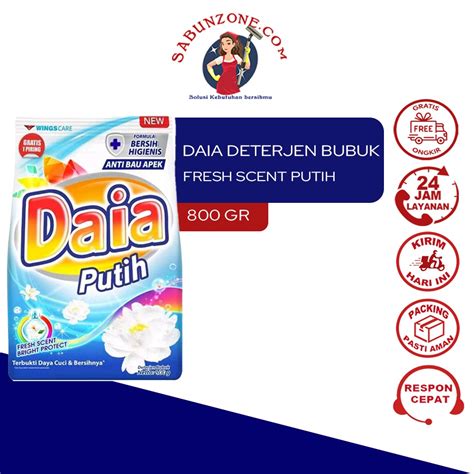 Jual Detergen Bubuk Daia Fresh Scent Putih 800 Gr Shopee Indonesia