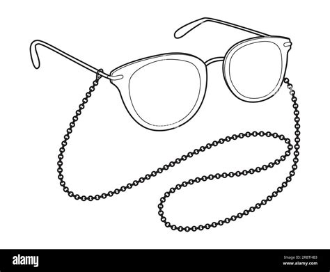 Eyeglass chain with glasses Stock Vector Images - Alamy