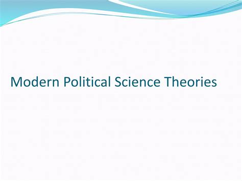 Theories of Political Science | PPTX