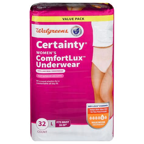 Walgreens Women S Comfortlux Underwear Large Walgreens