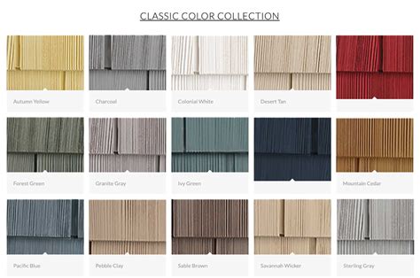 Selection of vinyl siding color options available at FDS. - Factory ...