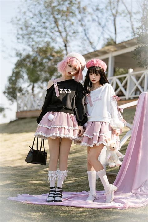 Surprise Me Pastel Goth Clothing Skirt And Top Set Kawaii Babe