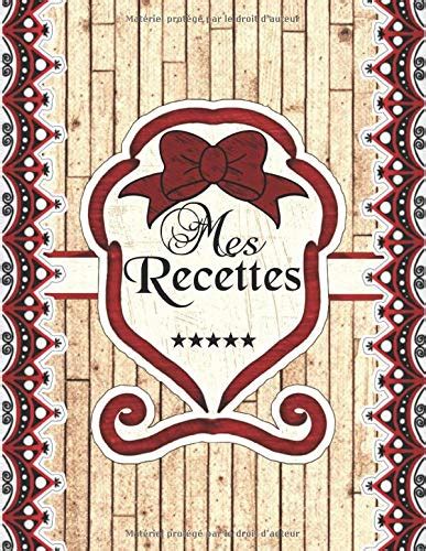 Cahier De Recettes Remplir Livre De Recette A Remplir Avec Un