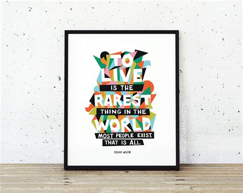 Oscar Wilde Art Oscar Wilde Quote Motivational Poster Wall - Etsy