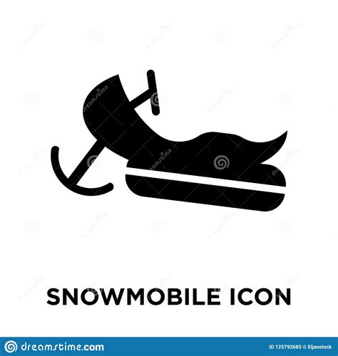 Vector Del Icono De La Moto De Nieve Aislado En El Fondo Blanco Concep