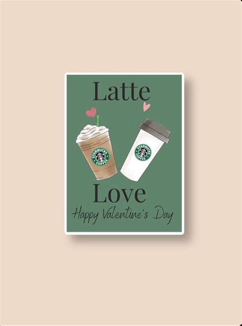 Starbucks Valentines Day Card Starbucks Greeting Card - Etsy