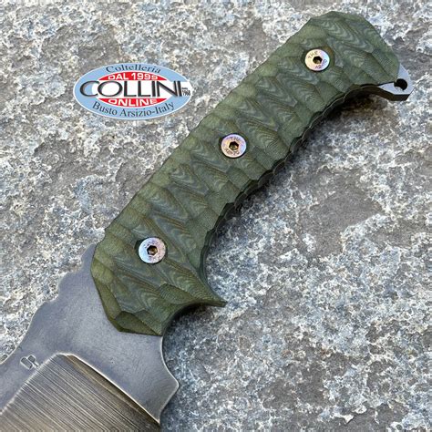 Wander Tactical Drago The Beast Knife Raw Finish And Green Micarta