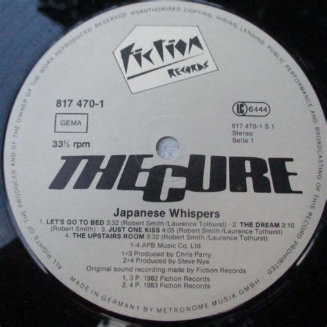 Disc Vinil The Cure Japanese Whispers LP Album Hifi Audio Mix