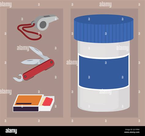 Essential Emergency Kit Stock Vector Image And Art Alamy