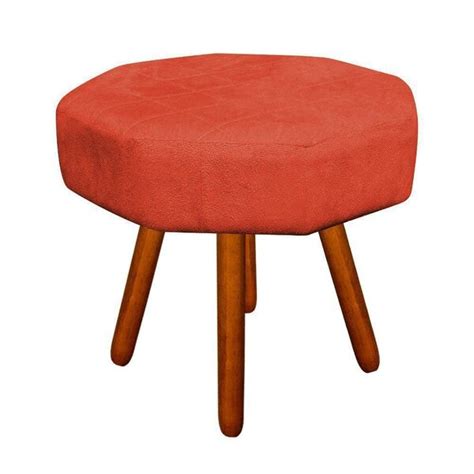 Puff Banqueta Decorativo Veronês Suede Laranja D rossi Leroy Merlin