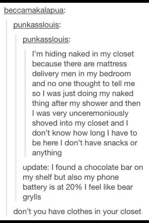 Beccamakalagua Punkasslouis Im Hiding Naked In My Closet Because There Are Mattress Delivery