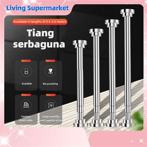 Jual Tiang Gorden Batang Tiang Serbaguna Tirai Fleksible Tanpa Paku