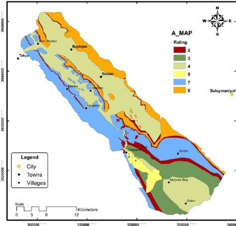 Rating Map Of Aquifer Media Amap Of The Basara Basin Download