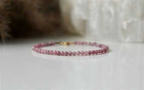 Genuine Lepidolite Bracelet, Bracelet Femme, Delicate Lepidolite ...