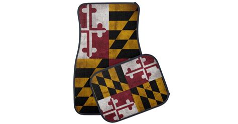 Weathered Vintage Maryland State Flag Car Mat Zazzle