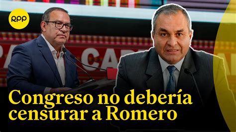 Sobre Vicente Romero Creemos Que El Congreso Pueda Tener Una